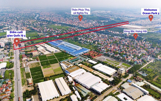 Sắp có thêm tuyến đường 1.500 tỷ, kết nối 2 siêu đô thị 3 tỷ USD của Vinhomes