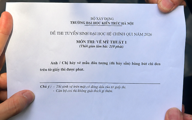 "Lộ" đề thi năng khiếu 2026 của Đại học Kiến trúc Hà Nội: Đề "cho chép" nhưng năm nào cũng đầy người trượt