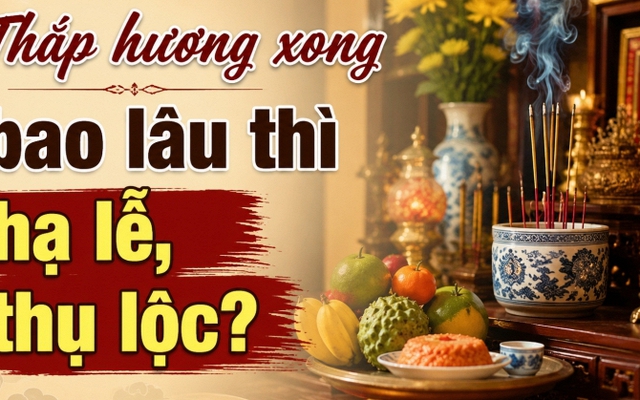 Thắp hương xong bao lâu thì hạ lễ, thụ lộc?