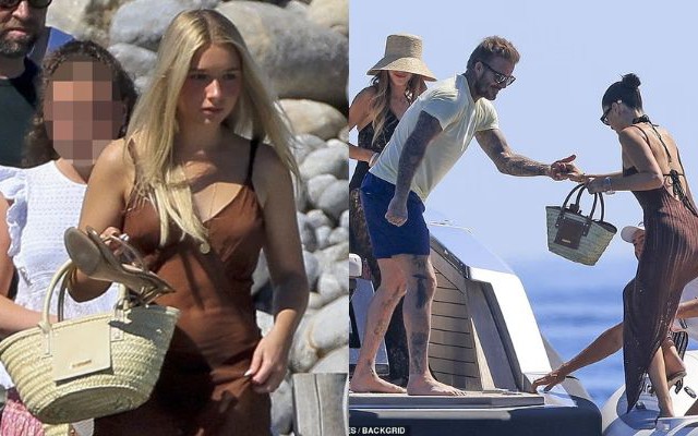 Tiểu thư Harper Beckham diện váy 2 dây khoe body phổng phao nhưng bị chê "già" hơn tuổi, Beckham lịch thiệp với người đẹp trước mặt Victoria