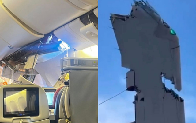 Boeing 777 chở 267 người đâm toác cột radar, hiện trường tan hoang