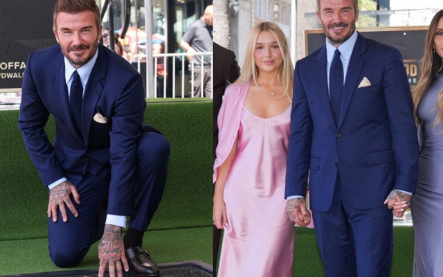 David Beckham đi vào lịch sử Đại lộ Danh vọng Hollywood: Tiểu thư Harper xinh đẹp tháp tùng bố nhận ngôi sao danh giá
