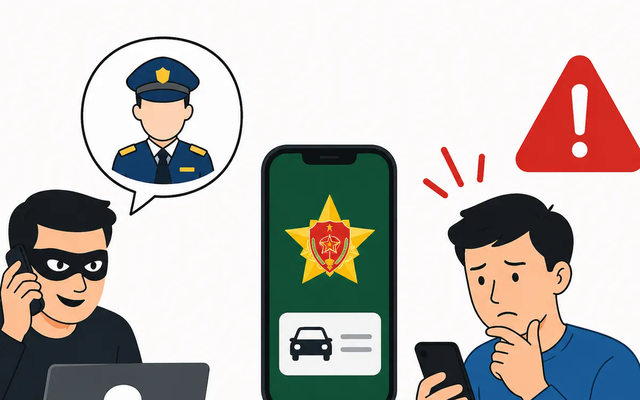 Cảnh giác thủ đoạn giả danh cán bộ đăng kiểm hỗ trợ tích hợp giấy tờ xe trên VNeID để chiếm đoạt tài sản