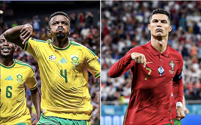 Cầu thủ Nam Phi bắt chước 2 hành động của Cristiano Ronaldo