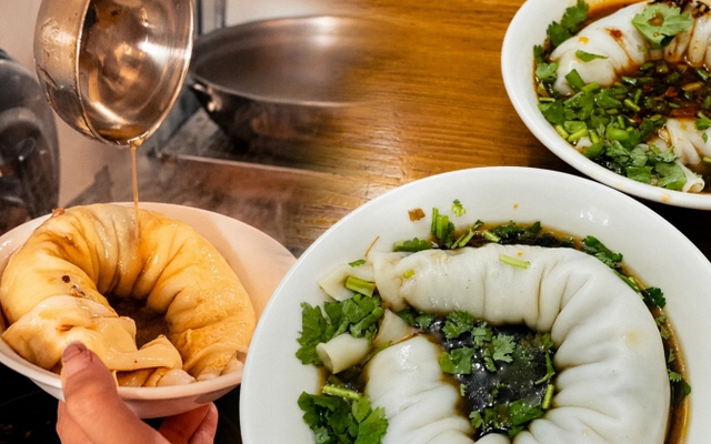 Một món ăn sáng "lạ tai" ở Trung Quốc khiến dân du lịch mê mẩn: Giống bánh cuốn Quảng Đông nhưng có một thứ làm nên khác biệt cả vùng