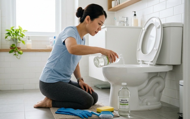 Đổ giấm vào bồn cầu qua đêm có tác dụng gì?