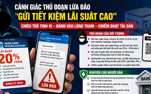 Bẫy lừa đảo gửi tiết kiệm lãi suất cao giăng khắp mạng xã hội