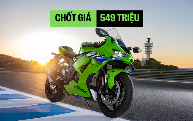 Kawasaki ZX-10R 2026 chốt giá 549 triệu tại Việt Nam: Lắp cánh gió như xe đua MotoGP, rẻ nhất phân khúc sportbike 1.000 cc, mức giảm gần bằng 1 chiếc VinFast Minio Green so với đời cũ