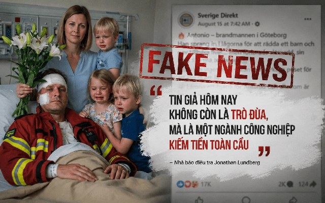 ‘Tin giả đã trở thành một ngành công nghiệp toàn cầu’: Lời cảnh tỉnh từ một nhà báo Thụy Điển sau vụ bức ảnh AI hút 65.000 lượt tương tác
