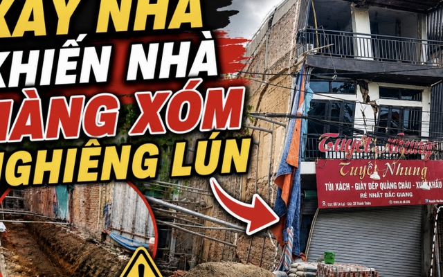 Ngôi nhà nứt toác, nguy cơ sập đổ vì hàng xóm đào móng: Chủ nhà nghẹn ngào vì mới sang sửa “chưa kịp tân gia”