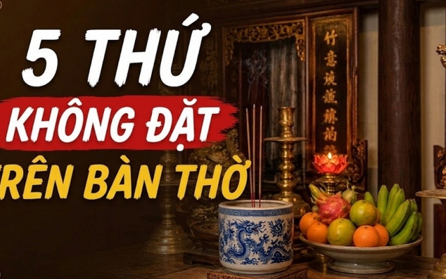 5 thứ không được đặt trên bàn thờ