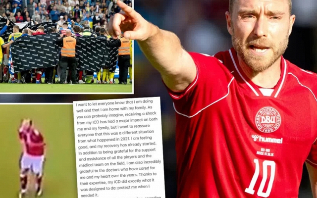 Christian Eriksen lên tiếng sau sự cố ngã gục trên sân