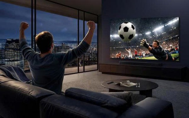 Trải nghiệm mùa bóng đá sôi động choáng ngợp trên Samsung AI TV màn hình cực đại
