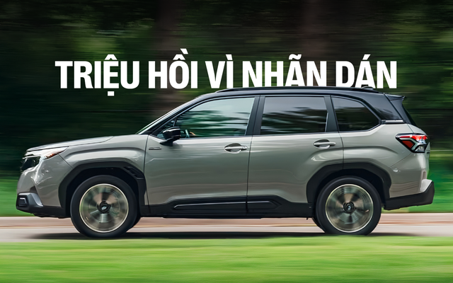 Hơn nửa triệu xe Subaru buộc triệu hồi vì một miếng nhãn dán
