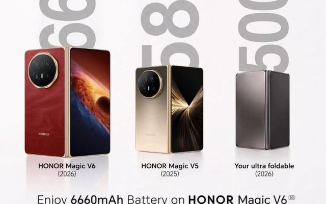 HONOR đăng ảnh "khịa" Galaxy Z Fold8 giờ mới có pin 5.000mAh