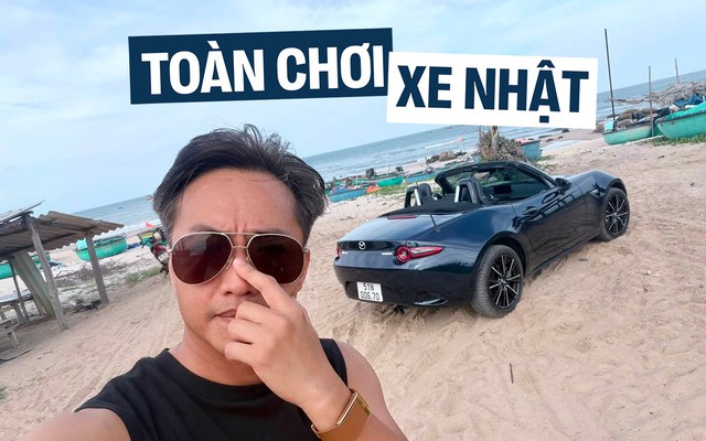 Cường ‘Đô la’ đem Mazda MX-5 đi vầy cát biển: Màu sơn mới khác dàn xe đang có, bộ sưu tập JDM số sàn nay lên tới 4 chiếc?