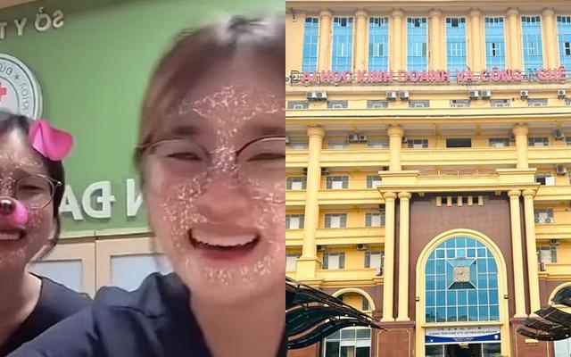 Trường Đại học "Kinh Công" đình chỉ học tập hai sinh viên Y khoa livestream ở Bệnh viện Đức Giang dọa ‘tiêm thuốc độc’ người khác