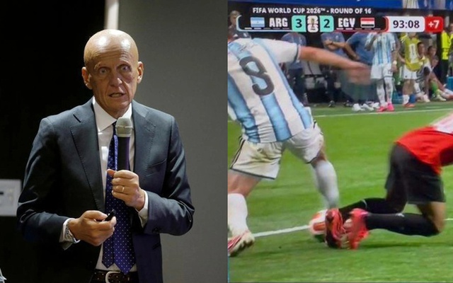 Trưởng ban trọng tài FIFA thông báo về kết quả bàn thắng của Argentina ghi vào lưới Ai Cập