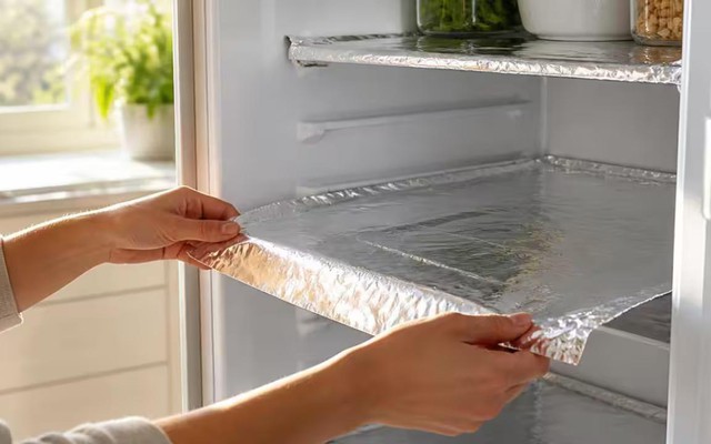 Vì sao nhiều gia đình trải giấy bạc lên các ngăn tủ lạnh? Công dụng đơn giản nhưng rất thiết thực