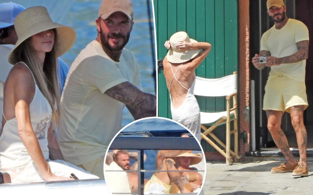 Có là cầu thủ lừng danh David Beckham cũng phải miệt mài chụp ảnh "sống ảo" cho vợ - Victoria, dáng vẻ khiến triệu ông chồng đồng cảm