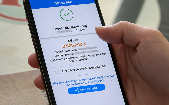Từ nay, một ngân hàng áp dụng quy định mới: Không cho phép khách hàng chuyển tiền trong trường hợp sau