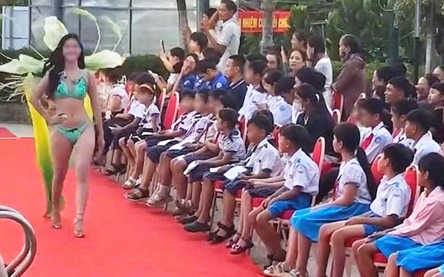Trình diễn áo tắm trước học sinh ở Lý Sơn, ban tổ chức thi hoa hậu bị phạt