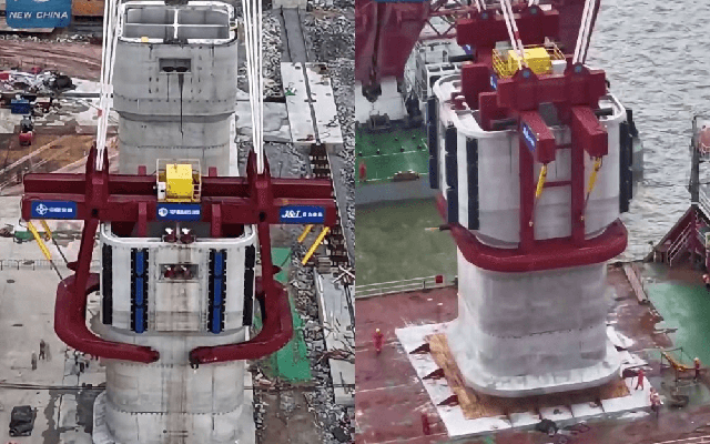 Phát hiện khối bê tông 1.540 tấn được 'nhấc bổng' lên không trung, chuẩn bị mở tuyến đường thủy rút ngắn 560 km