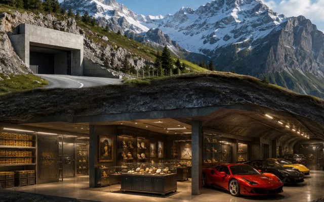 Không phải biệt thự hay két sắt, giới siêu giàu cất vàng, siêu xe Ferrari và trang sức tiền tỷ trong hầm sâu 100m giữa lòng núi