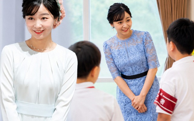 Công chúa Kako ghi điểm với váy ren xanh nhạt, khí chất tiểu thư càng nhìn càng cuốn