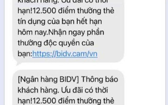 Công an phát thông báo đến những ai nhận được tin nhắn SMS gửi từ ngân hàng với nội dung sau