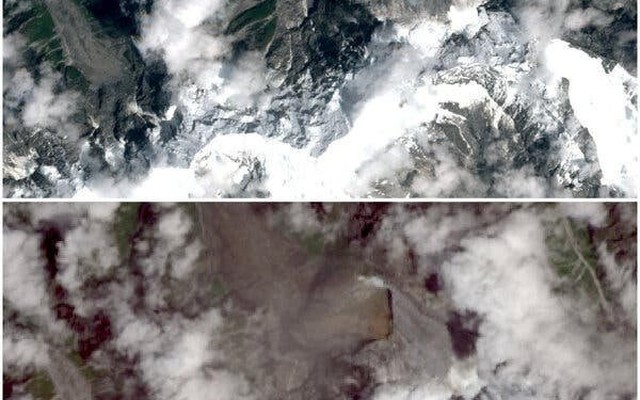 Một nửa ngọn núi 7.227 mét, cao thứ 99 thế giới như biến mất sau lũ quét tại Nepal - Trung Quốc
