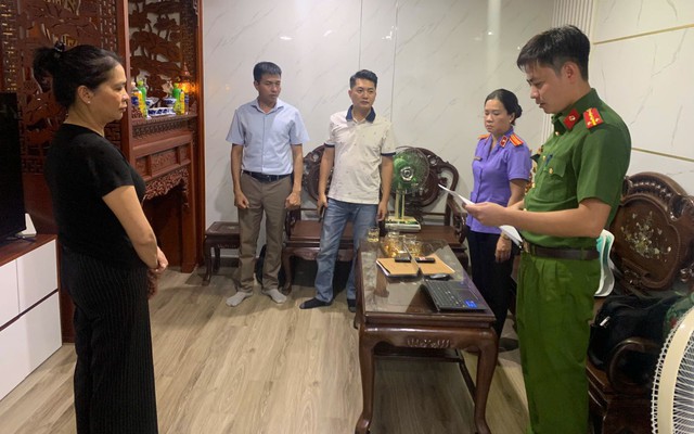 Lệnh khám xét chỗ ở và nơi làm việc, khởi tố Giám đốc Trình Thị Nguyệt SN 1973