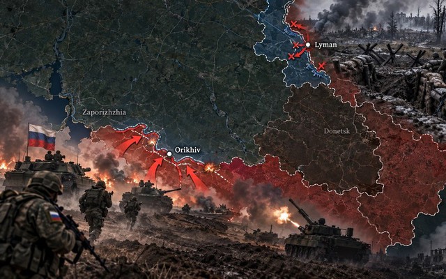 Thế trận của Nga ở Ukraine: Thẳng tiến ở Orikhiv, chững lại tại Lyman