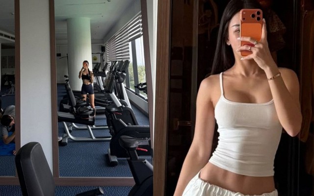Yến Xuân đi chơi cùng Văn Lâm vẫn miệt mài "độ dáng", bảo sao body "gái một con" sexy, nuột nà như thế