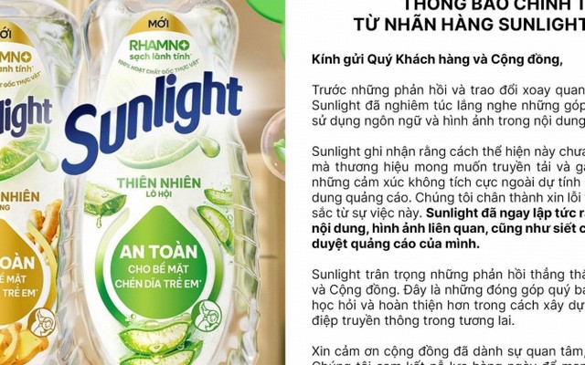 Sunlight xin lỗi