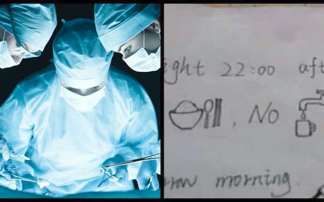 Bất đồng ngôn ngữ, nữ y tá ở Trung Quốc vẽ giấy nhắn dặn bệnh nhân trước ca mổ, hình cuối khiến nhiều người bật cười
