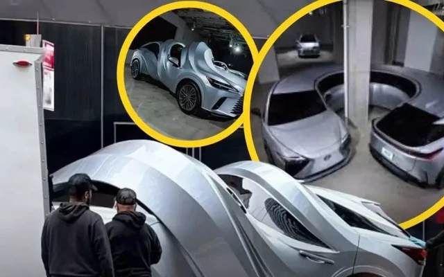 Bộ đôi SUV Lexus bị uốn cong, vặn xoắn thành hình thù kỳ lạ