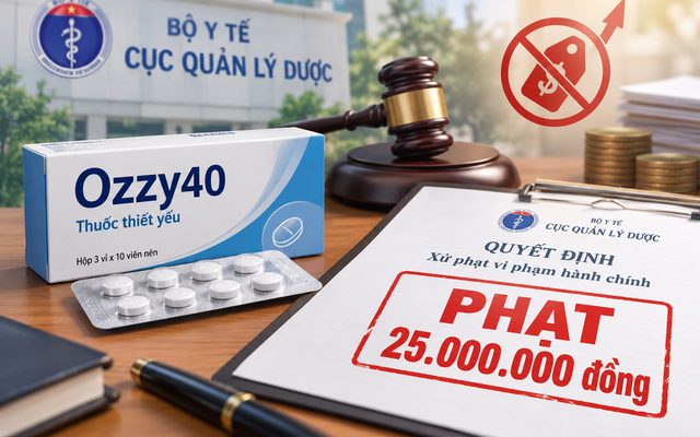 Kê khai sai giá thuốc, Công ty dược phẩm Đạt Vi Phú bị phạt 25 triệu đồng