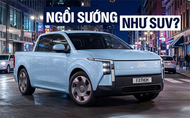 Ford đem loạt bán tải điện ‘giá rẻ’ mới chạy công khai trên đường: Gương nhỏ, cánh gió lớn, không gian ngồi rộng hơn cả Toyota RAV4