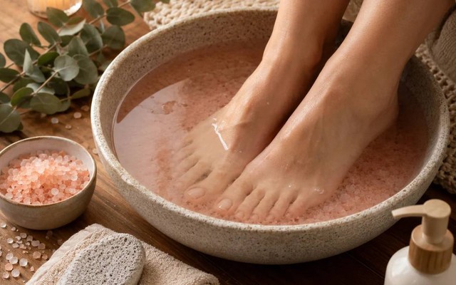 Ngâm chân bằng muối hồng có tác dụng gì?