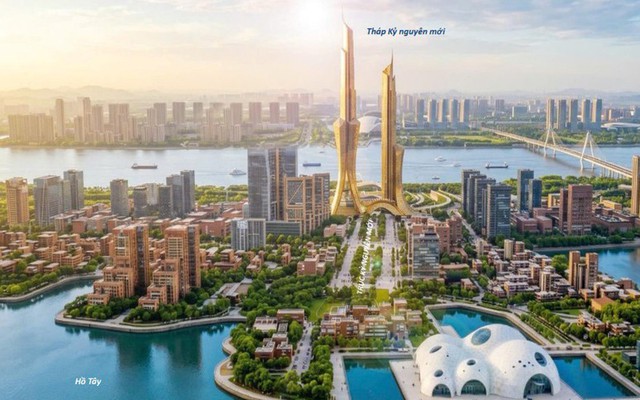 Hé lộ phối cảnh 'siêu' Tháp Kỷ nguyên 109 tầng dự kiến xây bên sông Hồng