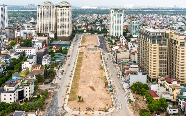 Tuyến đường rộng hơn 90m bên Hồ Tây dần lộ diện, kết nối Nhà hát Ngọc Trai