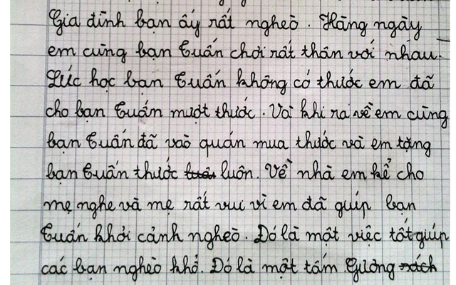 Bài dự thi ngây ngô hài hước của học sinh lớp 4