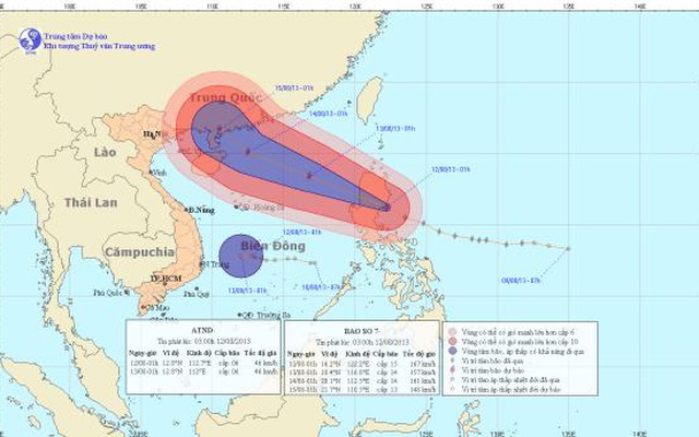 Bão Utor mạnh cấp 15 khi tiến vào biển Đông