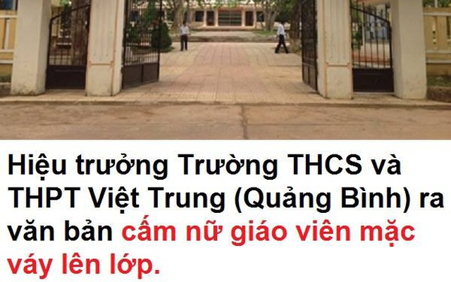 Người ra quy định cấm nữ giáo viên mặc váy bị gọi là "hiệu trưởng nghiêm túc"