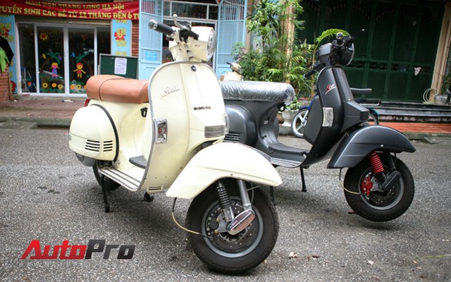 Cận cảnh “Vespa PX giá rẻ” tại Hà Nội