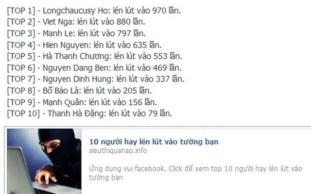 "Xem ai ghé thăm Facebook của bạn..." có phải là bẫy virus?