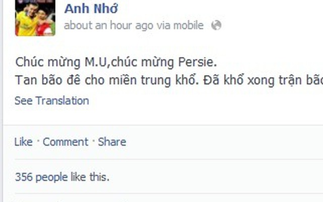 Running Man Vũ Xuân Tiến bị fan Arsenal “ném đá” vì khen Persie