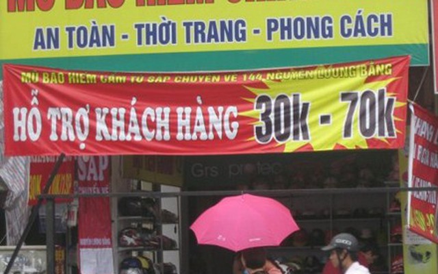 Mập mờ mũ bảo hiểm chính hãng có trợ giá