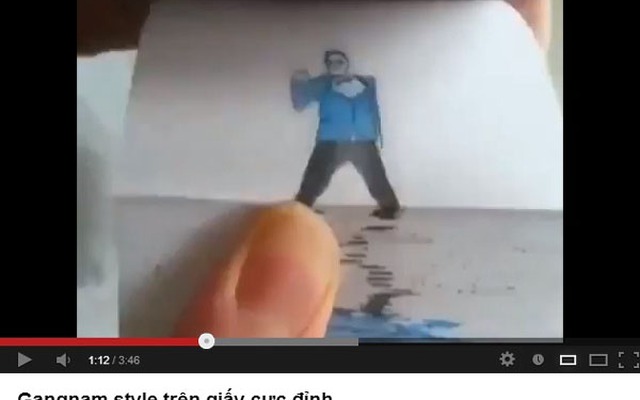 'Sốt' với clip Gangnam style trên giấy tuyệt đỉnh